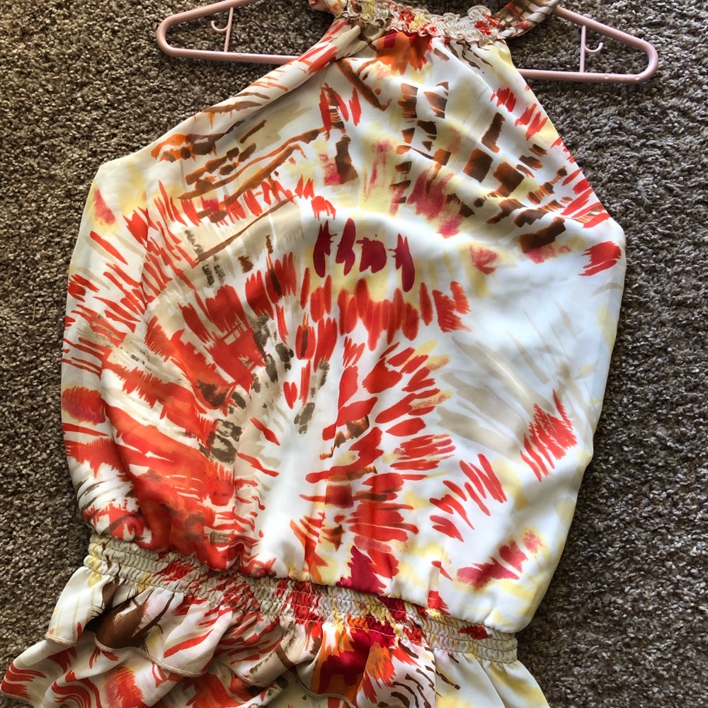 Multi colored halter top